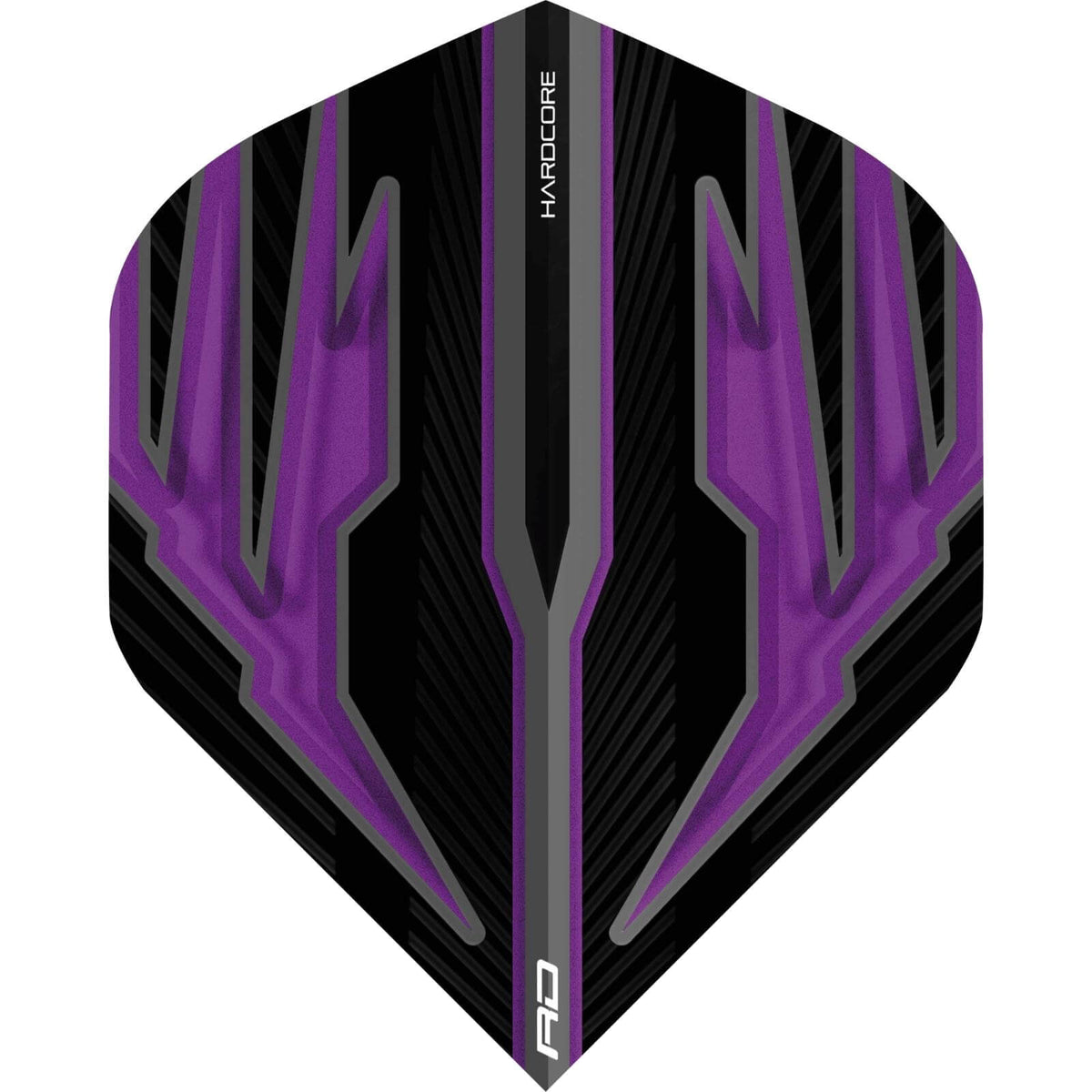 Dart Flights - Red Dragon - Hardcore Radical Black - Big Wing Dart Flights Purple