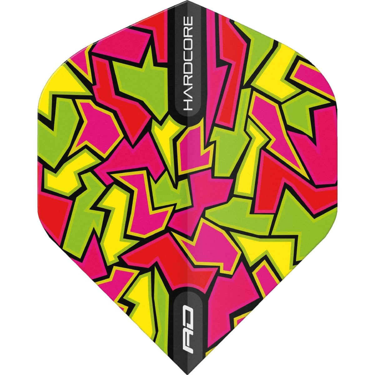 Dart Flights - Red Dragon - Hardcore Radical - Big Wing Dart Flights Red Crackle