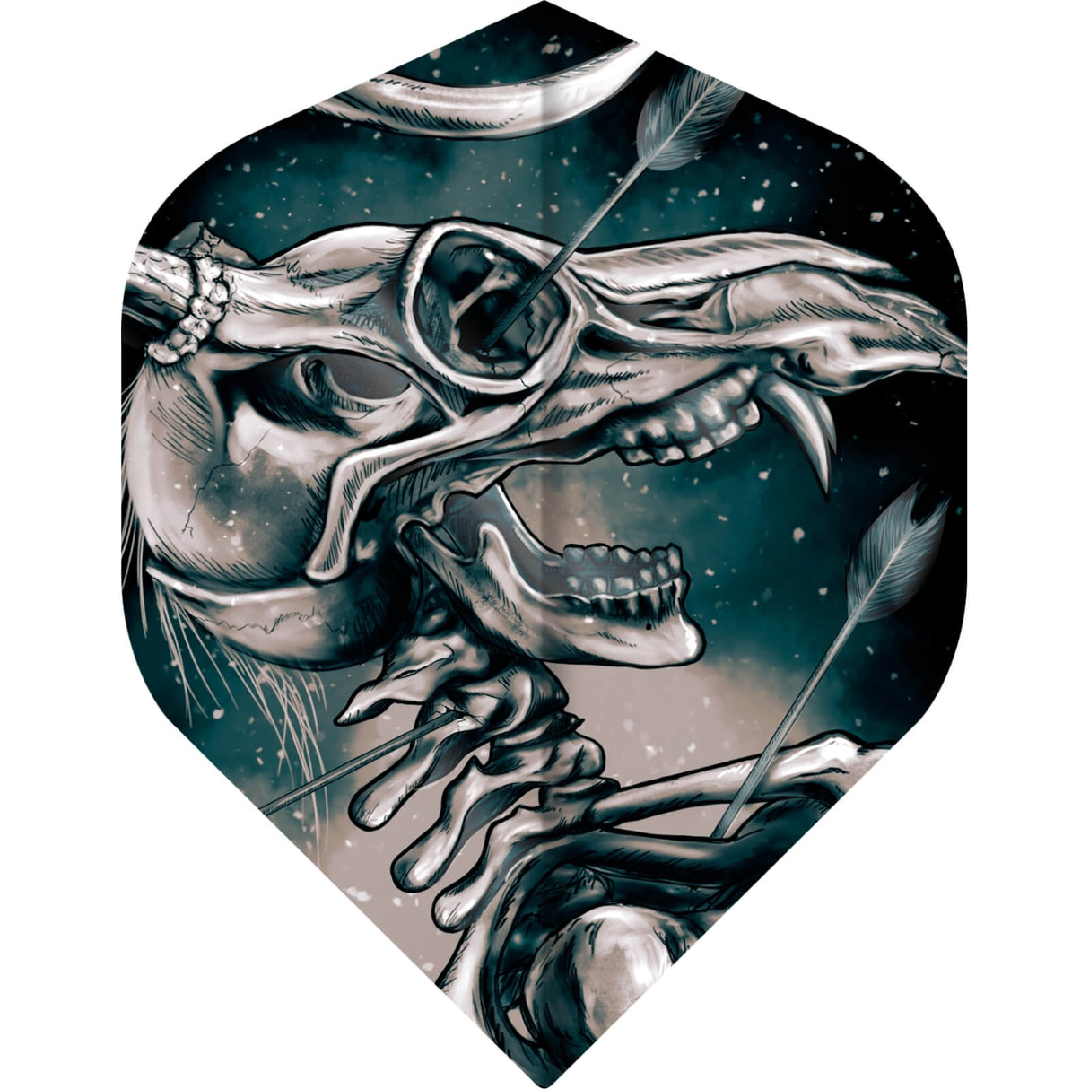 Designa - Horror Show - Big Wing Dart Flights - Deer Skull