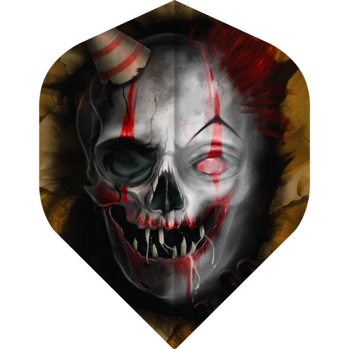 Dart Flights - Designa - Horror Show - Big Wing Dart Flights Killer Clown