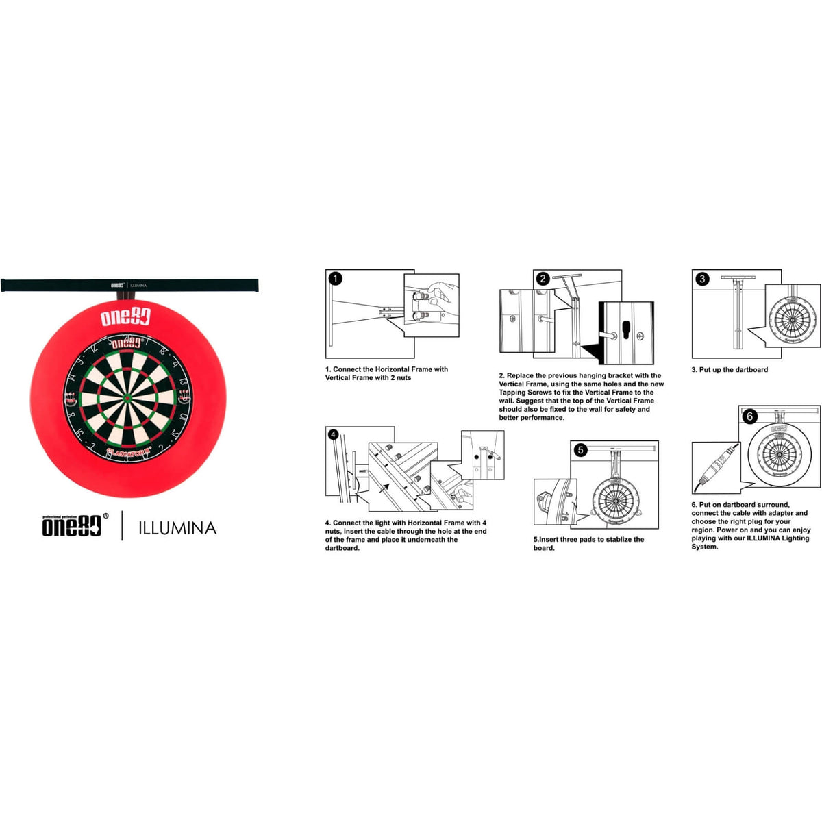 Dartboard Accessories - One80 - Illumina Dartboard Light 