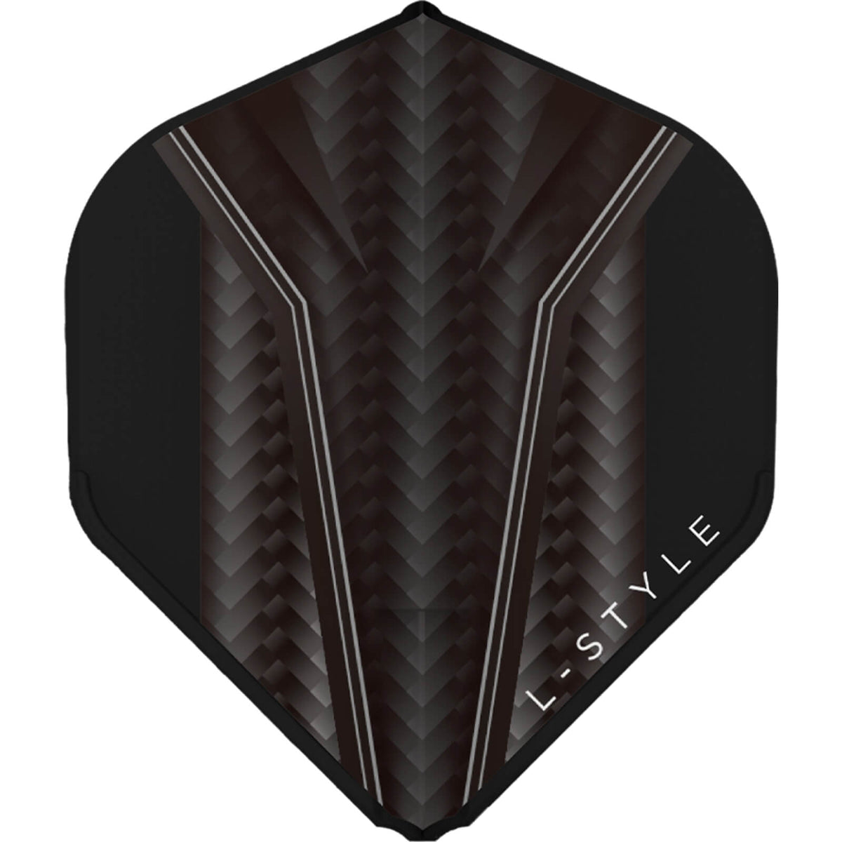 Dart Flights - L-Style - EZ Inception Series - Big Wing (L1) Dart Flights Black