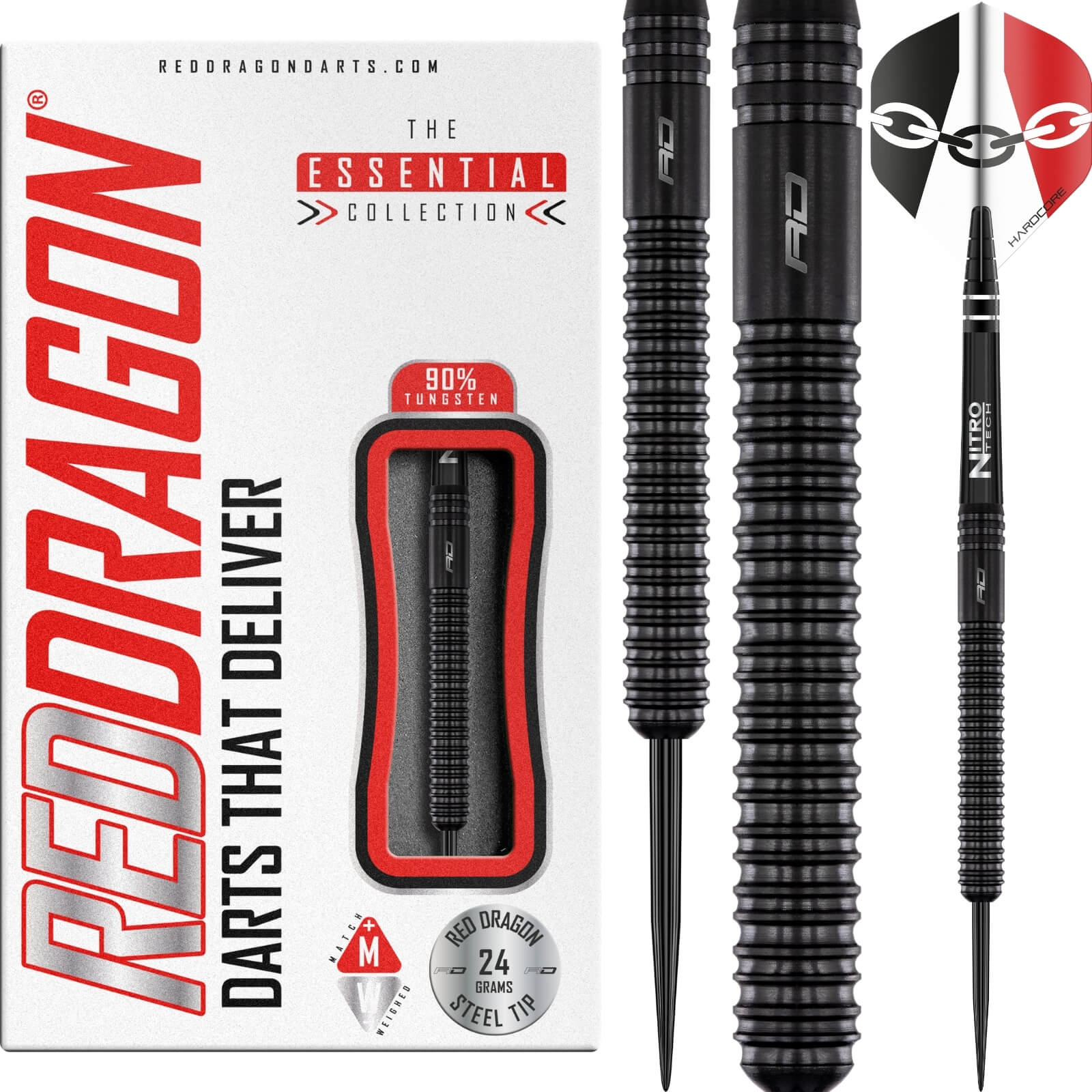 Darts - Red Dragon - Jamie Hughes SE Darts - Steel Tip - 90% Tungsten - 24g 