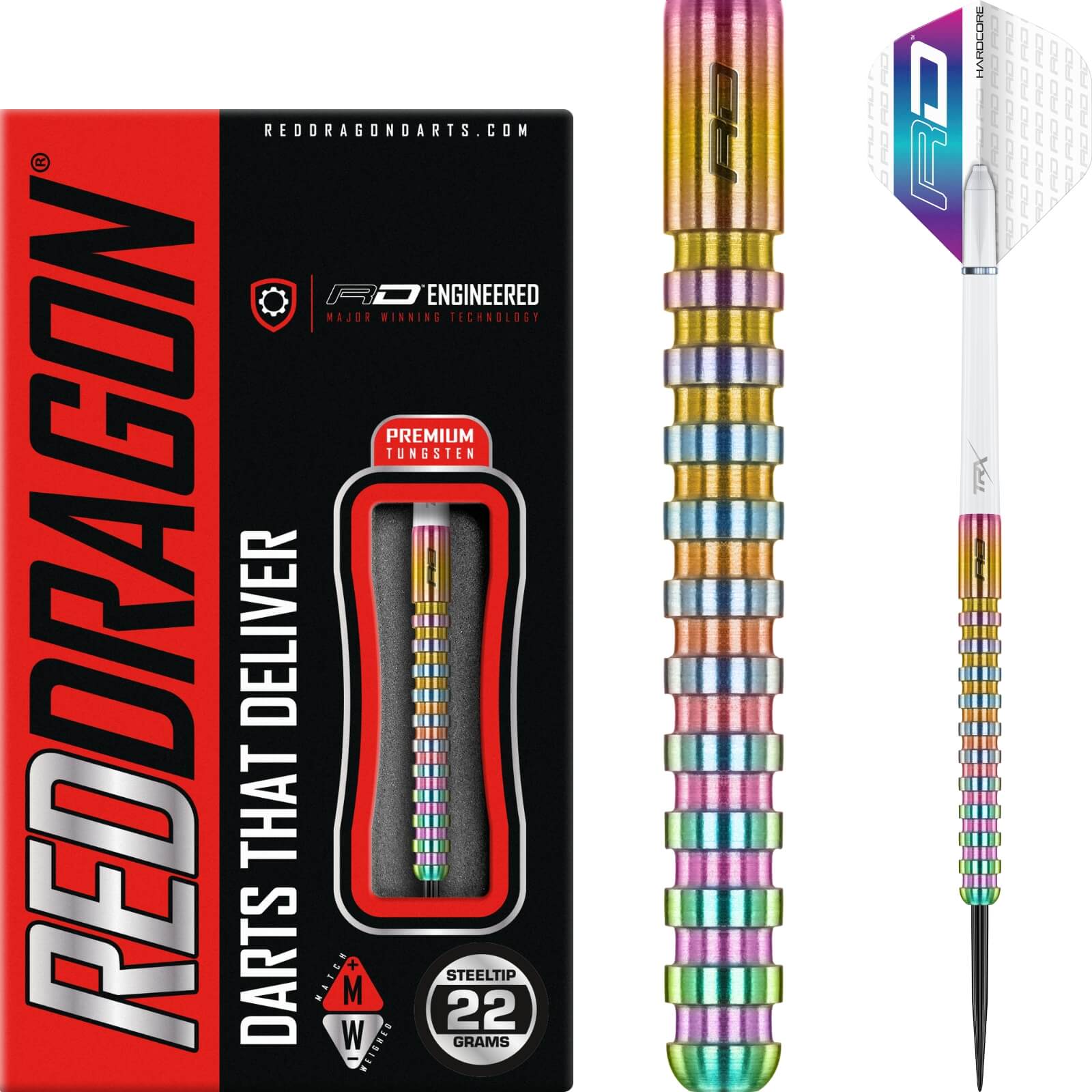 Darts - Red Dragon - Javelin Spectron Darts - Steel Tip - 90% Tungsten - 20g 22g 24g 
