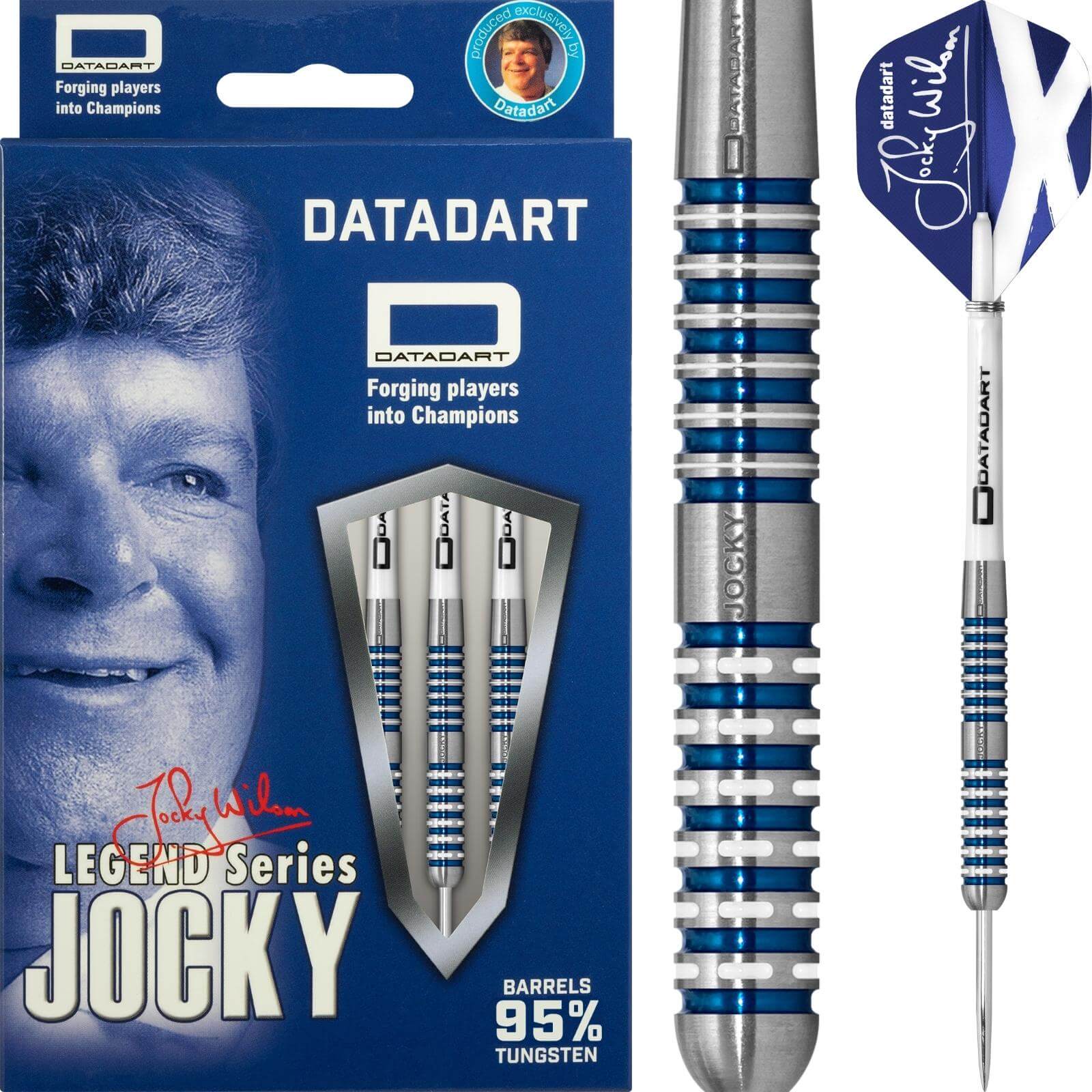 Darts - Datadart - Jocky Wilson Darts - Steel Tip - 95% Tungsten - 20g 22g 24g 26g 28g 