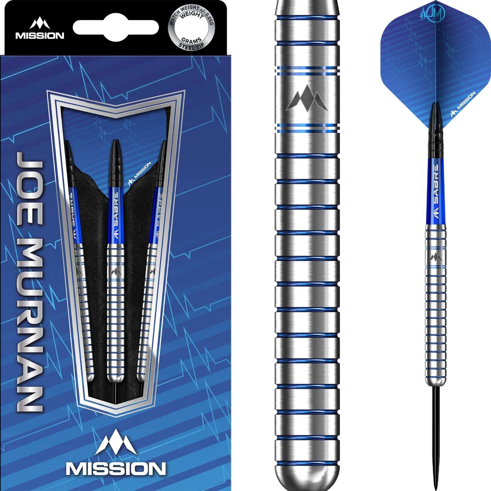 Darts - Mission - Joe Murnan Darts - Steel Tip - 90% Tungsten - 22g 24g 