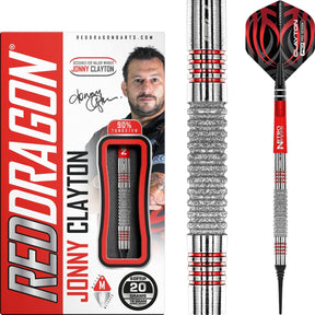 Red Dragon - Jonny Clayton Element Darts - Soft Tip - 90% Tungsten - 20g -