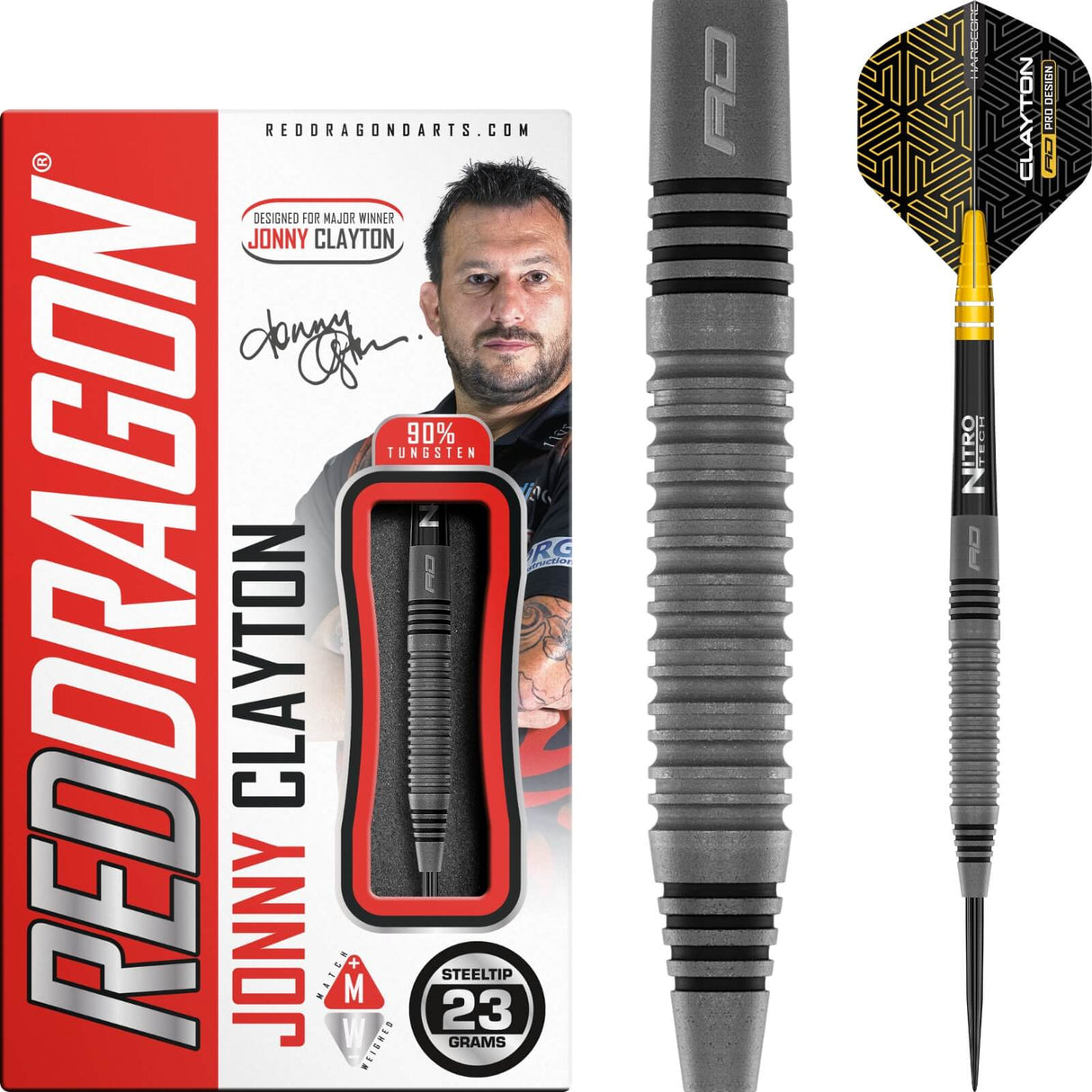 Red Dragon - Jonny Clayton Oxide Darts - 90% Tungsten - 23g 25g -