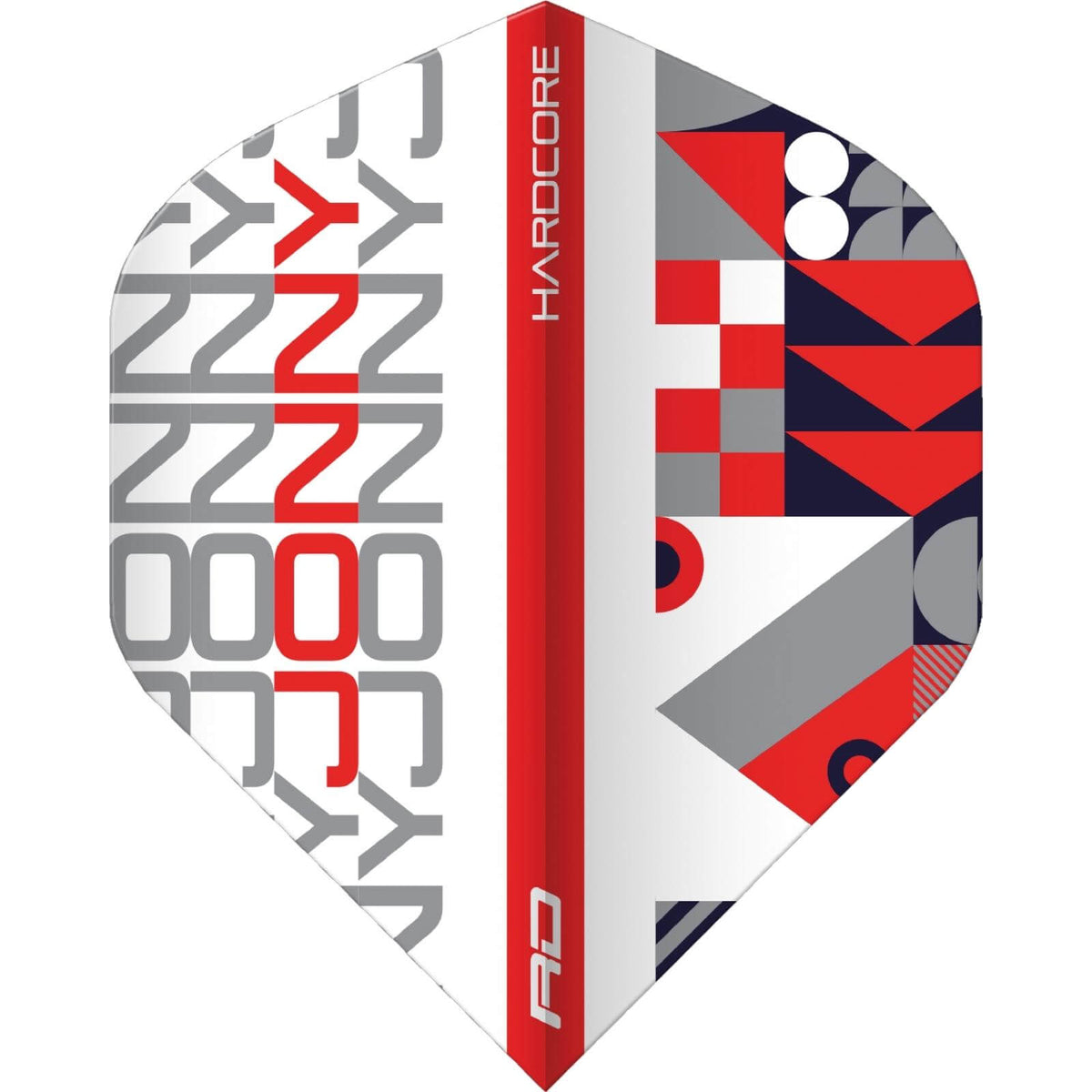 Dart Flights - Red Dragon - Hardcore Jonny Clayton Stack - Big Wing Dart Flights White