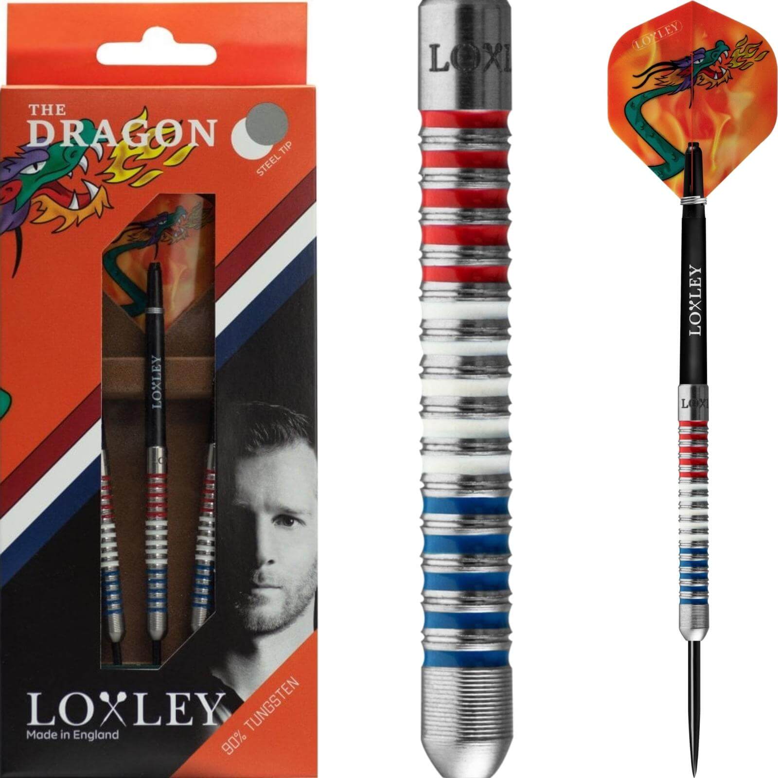 Darts - Loxley - The Dragon Darts - Steel Tip - 90% Tungsten - 21g 23g 25g 