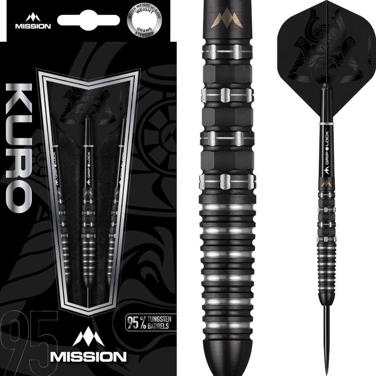 Mission - Kuro M3 Darts - 95% Tungsten - 22g 24g -