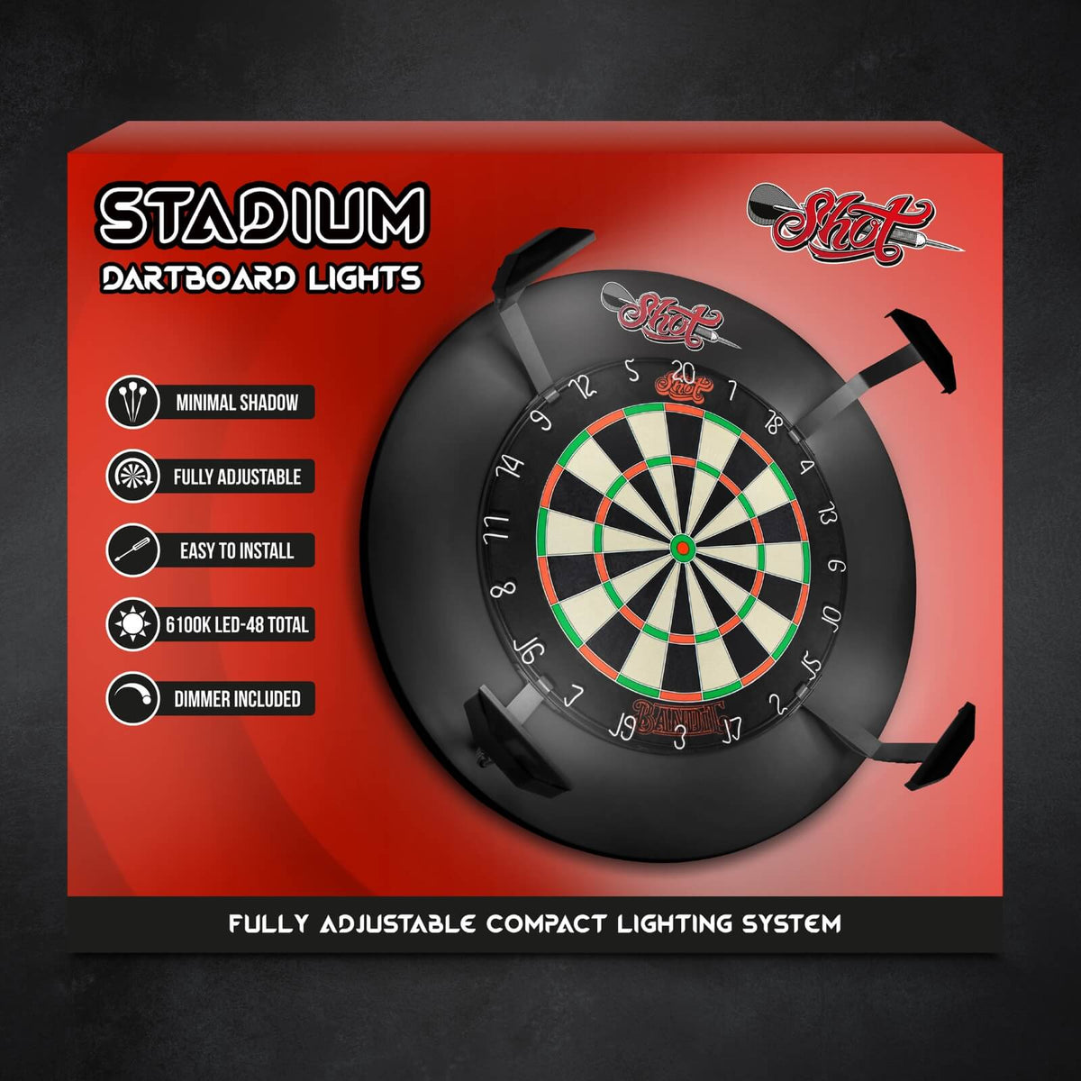 Dartboard Accessories - Shot - Stadium LED Dartboard Lights 