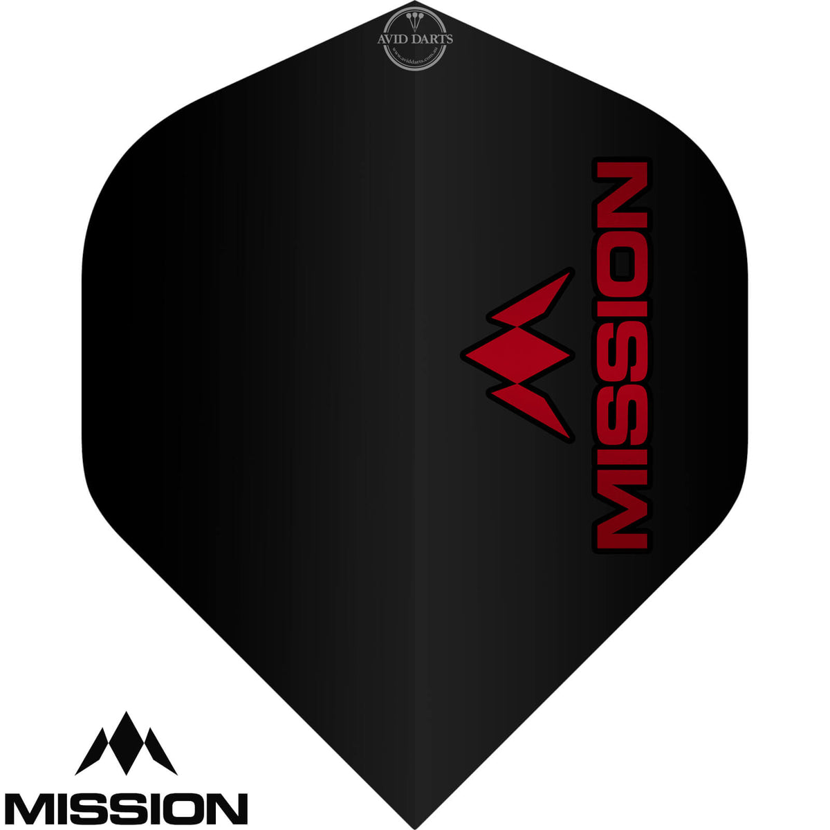 Dart Flights - Mission - Logo 100 - Big Wing Dart Flights Red