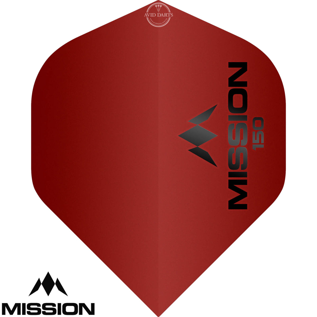 Dart Flights - Mission - Logo 150 - Big Wing Dart Flights Red