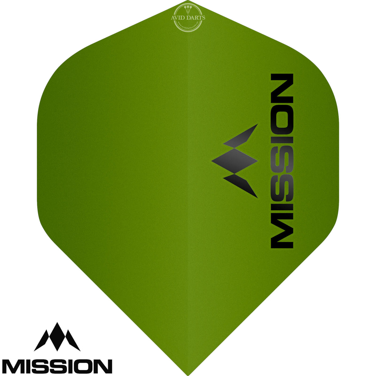 Dart Flights - Mission - Logo Matt - Big Wing Dart Flights Green
