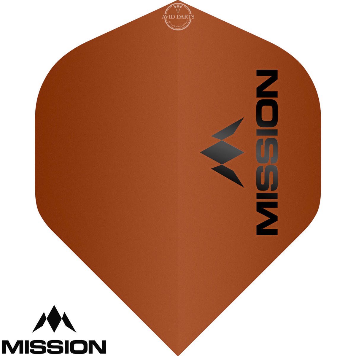 Dart Flights - Mission - Logo Matt - Big Wing Dart Flights Orange