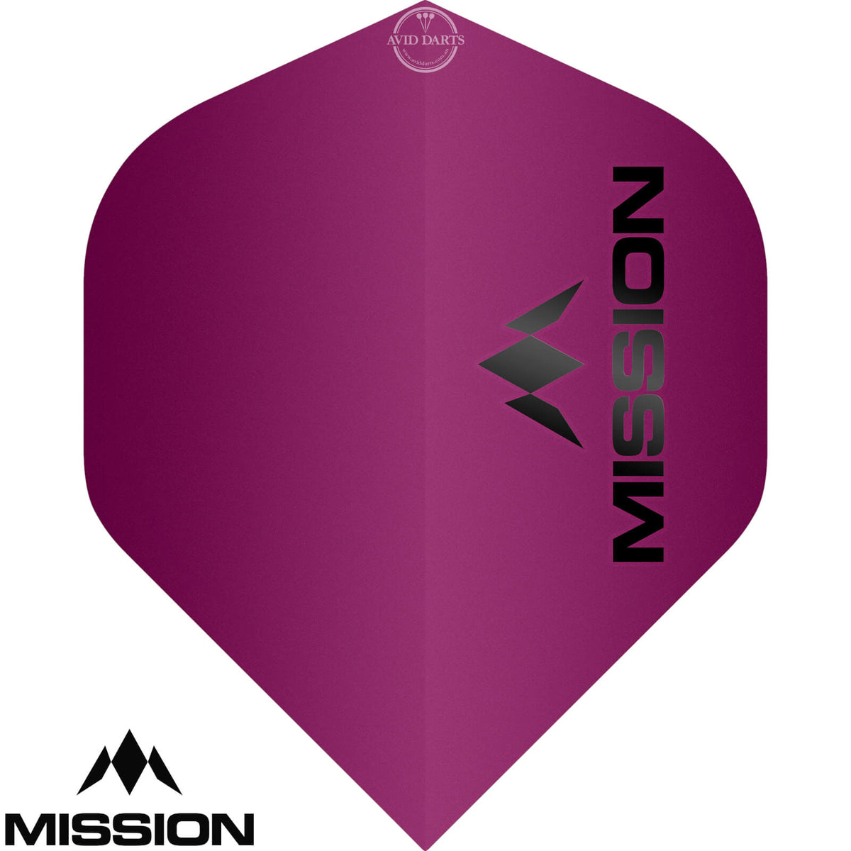 Dart Flights - Mission - Logo Matt - Big Wing Dart Flights Pink