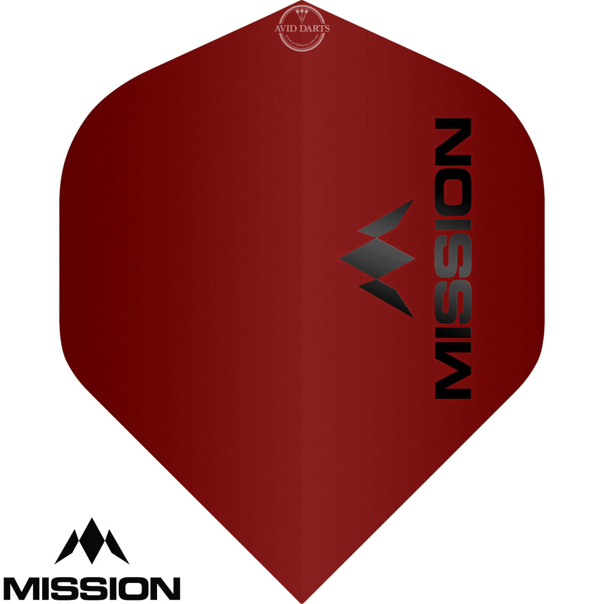 Dart Flights - Mission - Logo Matt - Big Wing Dart Flights Red