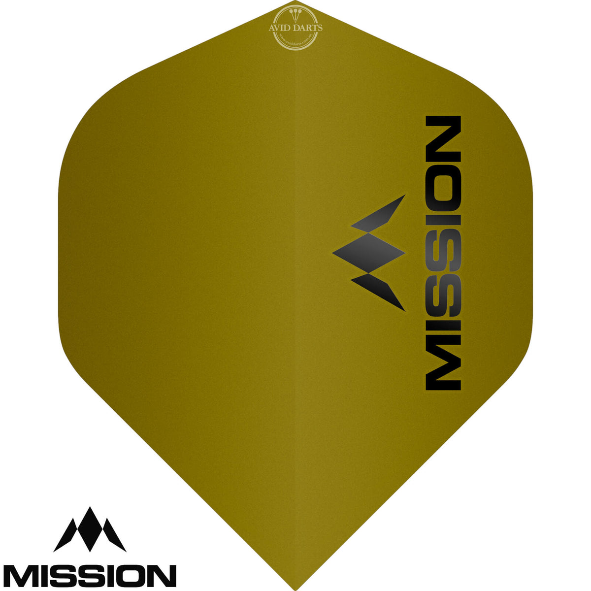 Dart Flights - Mission - Logo Matt - Big Wing Dart Flights Yellow