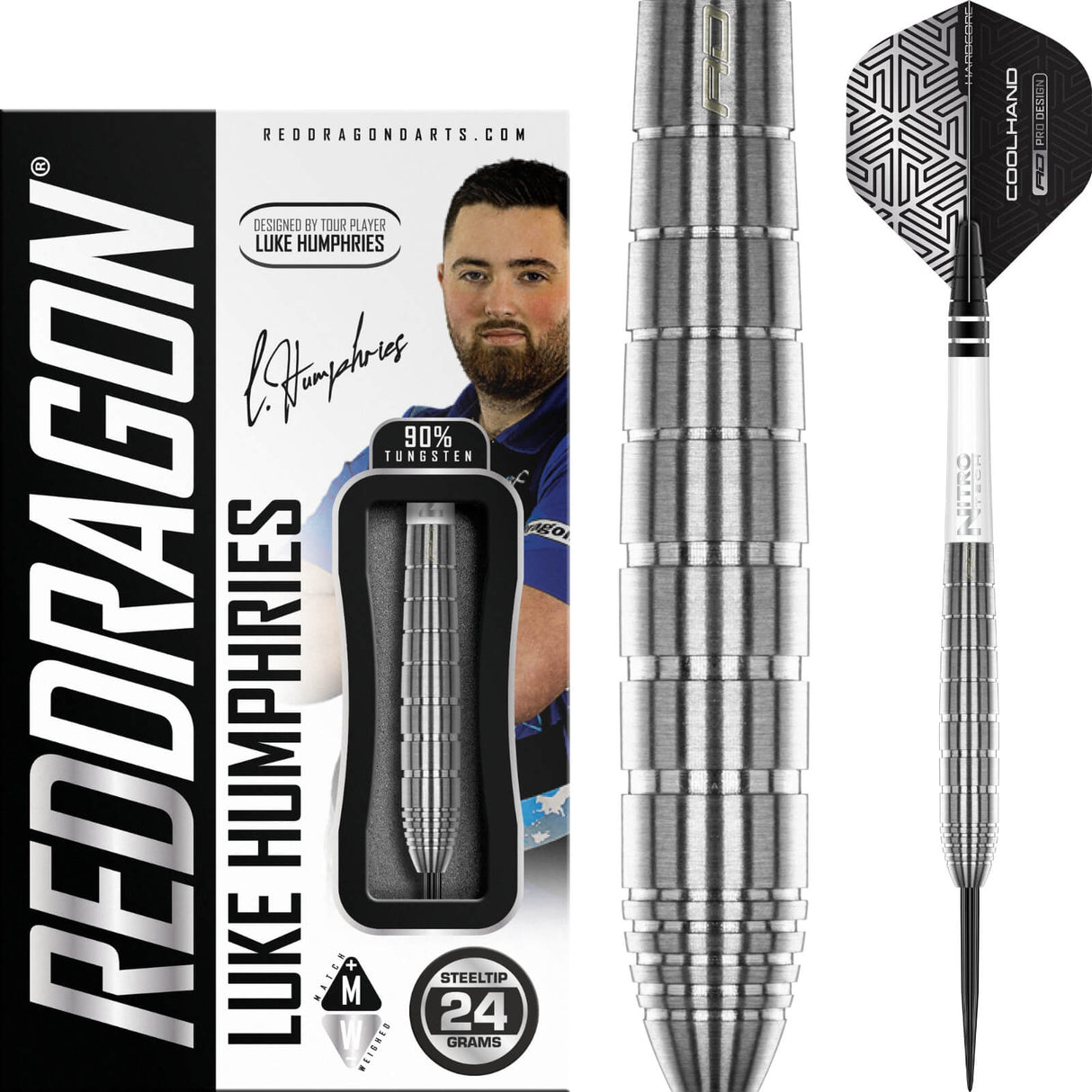 Red Dragon - Luke Humphries TX1 Darts - 90% Tungsten - 22g 23g 24g 25g -