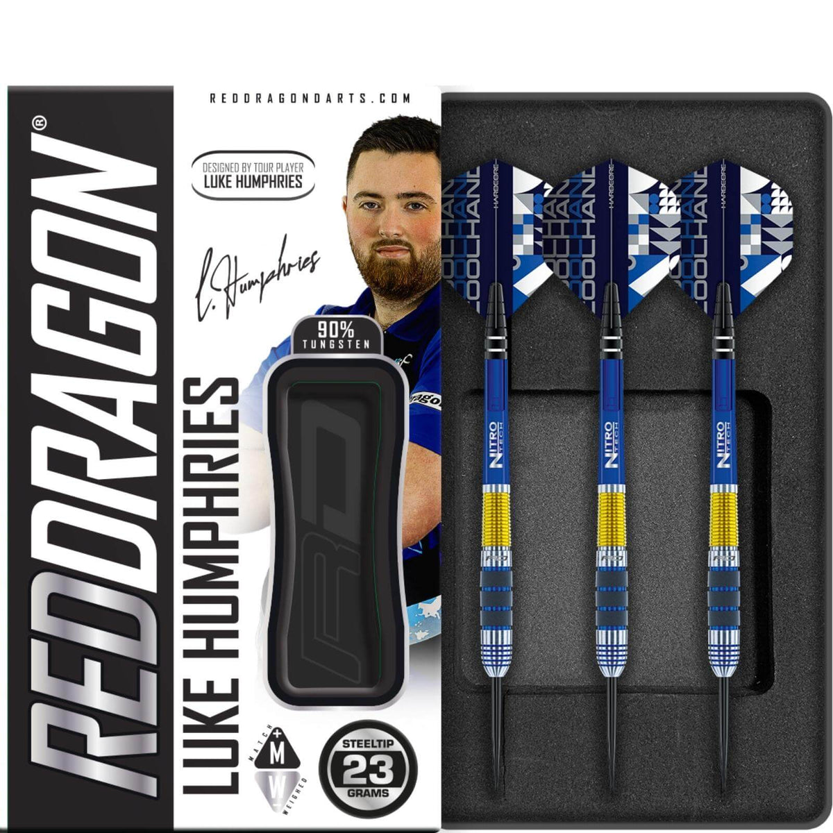 Darts - Red Dragon - Luke Humphries Darts - Steel Tip - 90% Tungsten - 21g 23g 