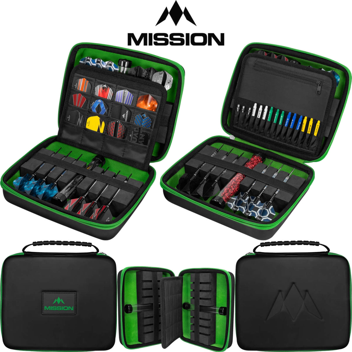 Dart Cases - Mission - Freedom Luxor Darts Case Green