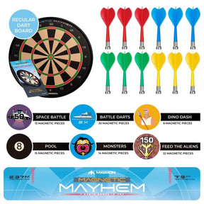Mission - Magnetic Mayhem - A Fun And Safe Magnetic Dart Board Set For The Whole Family! -