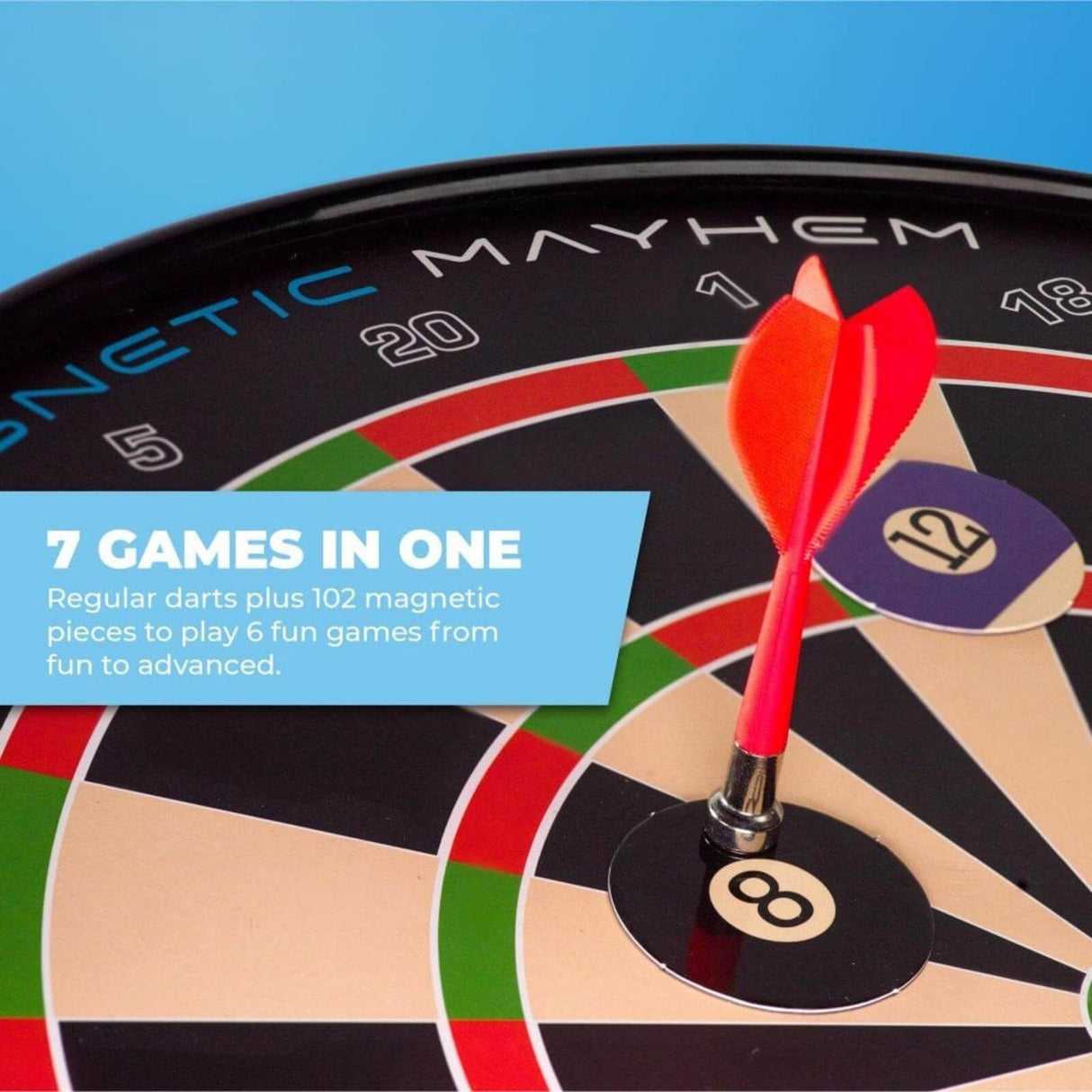 Mission - Magnetic Mayhem - A Fun And Safe Magnetic Dart Board Set For The Whole Family! -