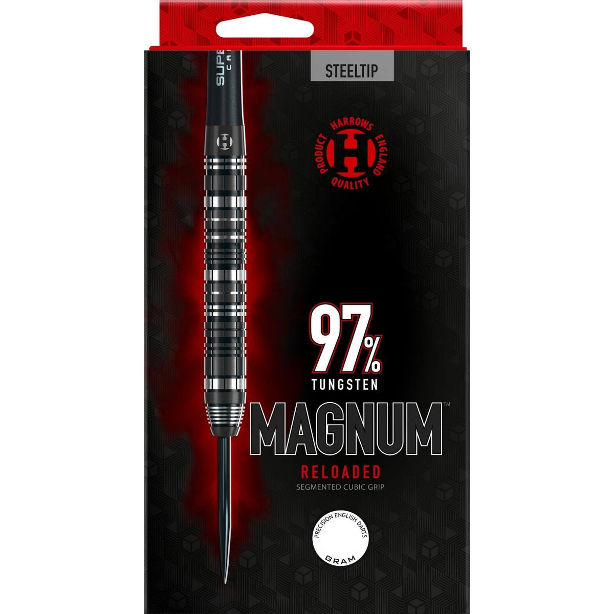 Darts - Harrows - Magnum Reloaded Darts - Steel Tip - 97% Tungsten - 21g 22g 23g 24g 25g 26g 