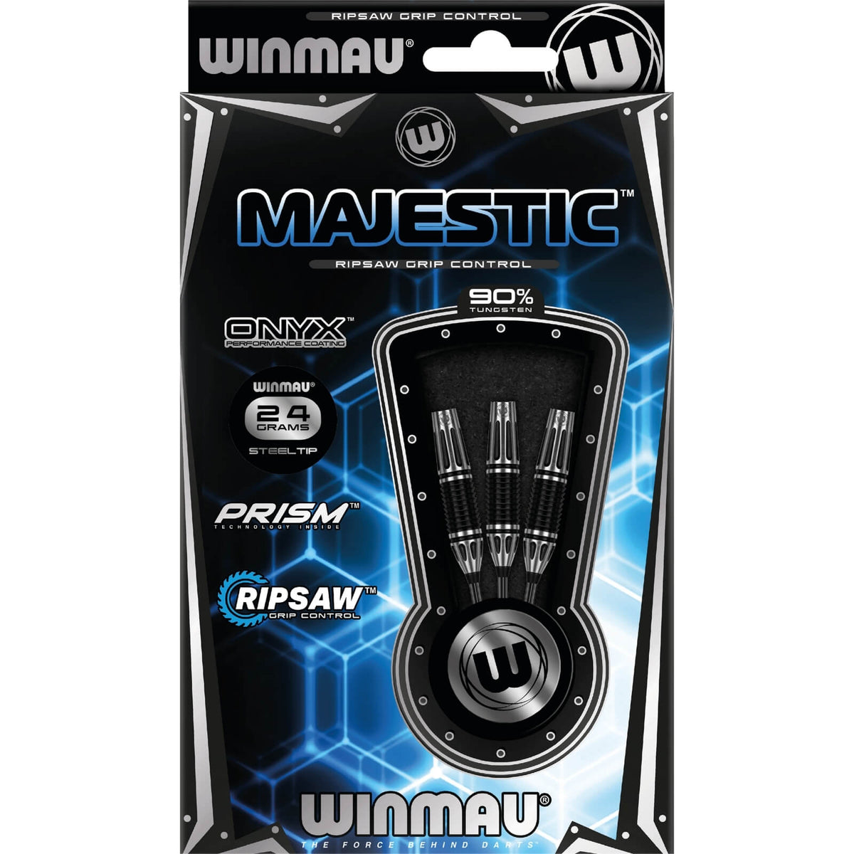 Darts - Winmau - Majestic Darts - Steel Tip - 90% Tungsten - 22g 24g 26g 