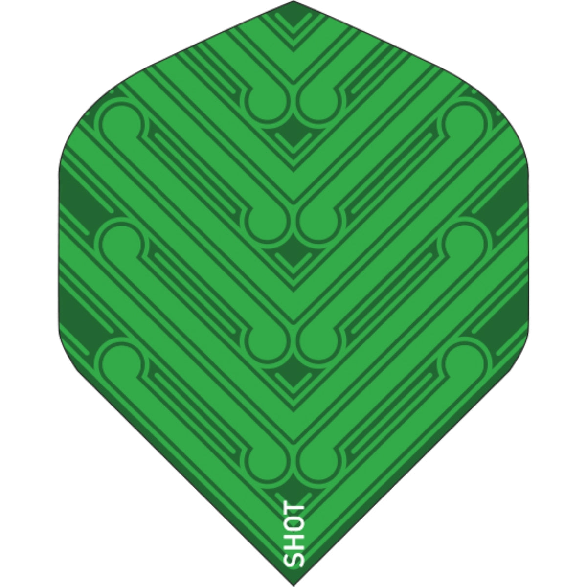 Dart Flights - Shot - Manu - Big Wing Dart Flights Green
