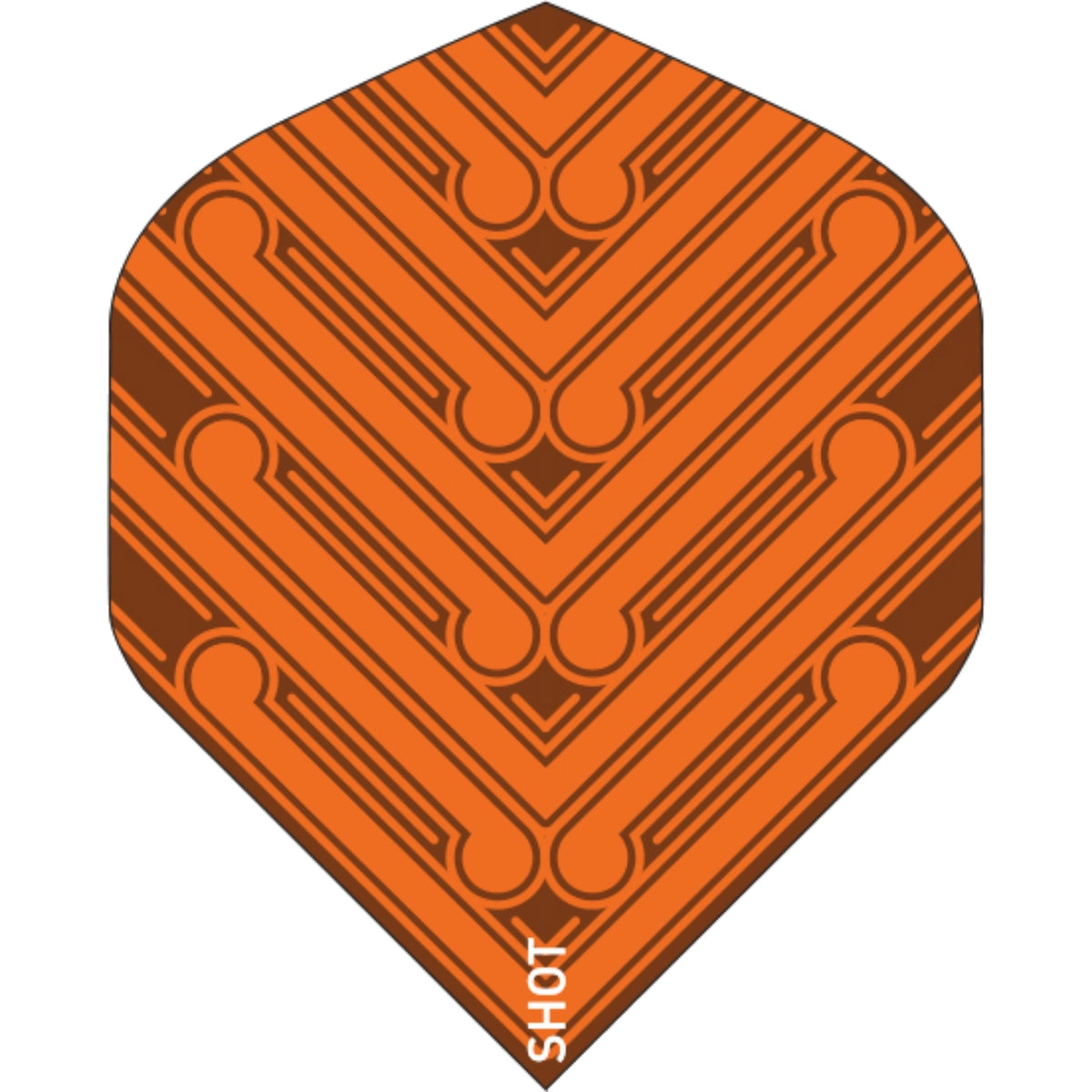 Dart Flights - Shot - Manu - Big Wing Dart Flights Orange