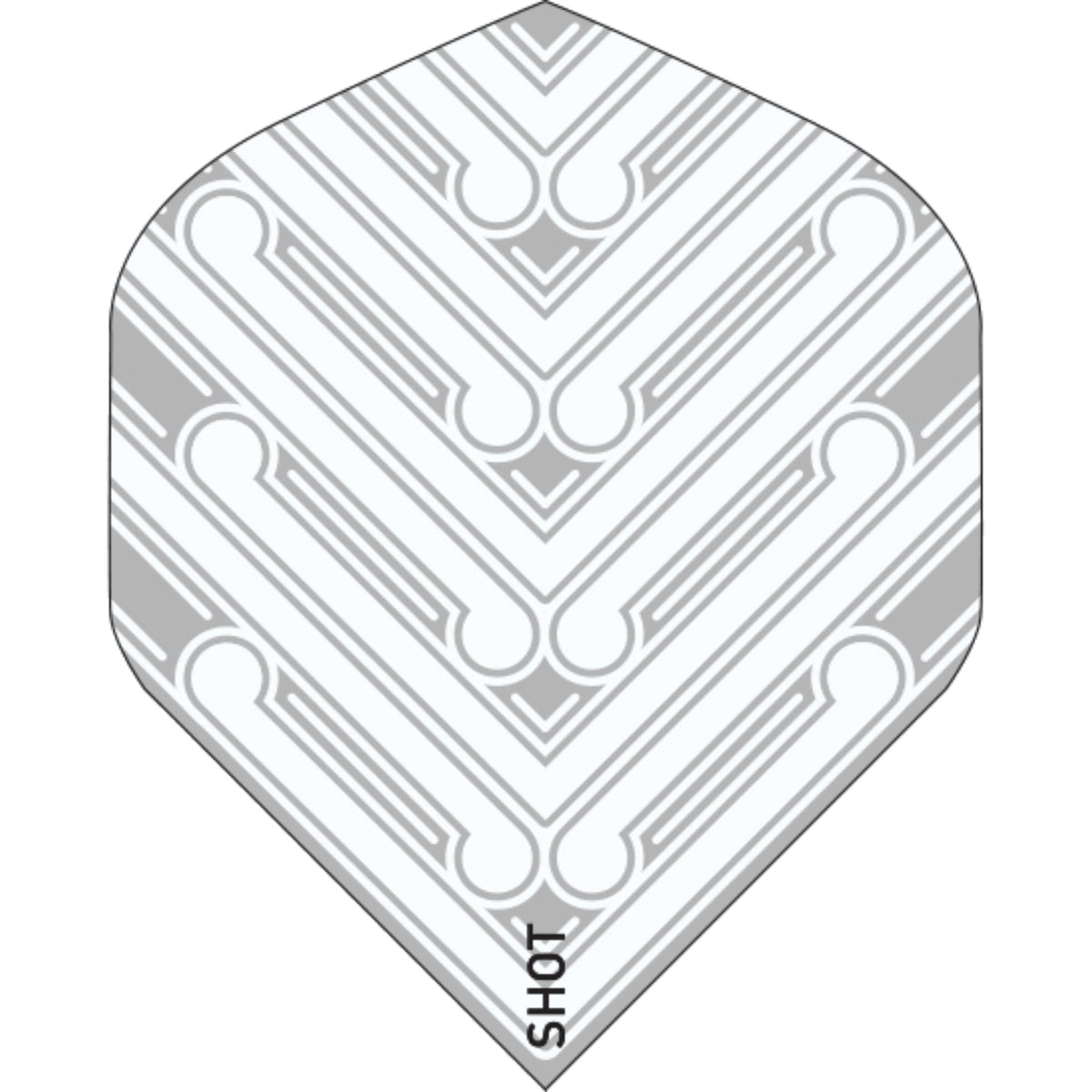 Dart Flights - Shot - Manu - Big Wing Dart Flights White