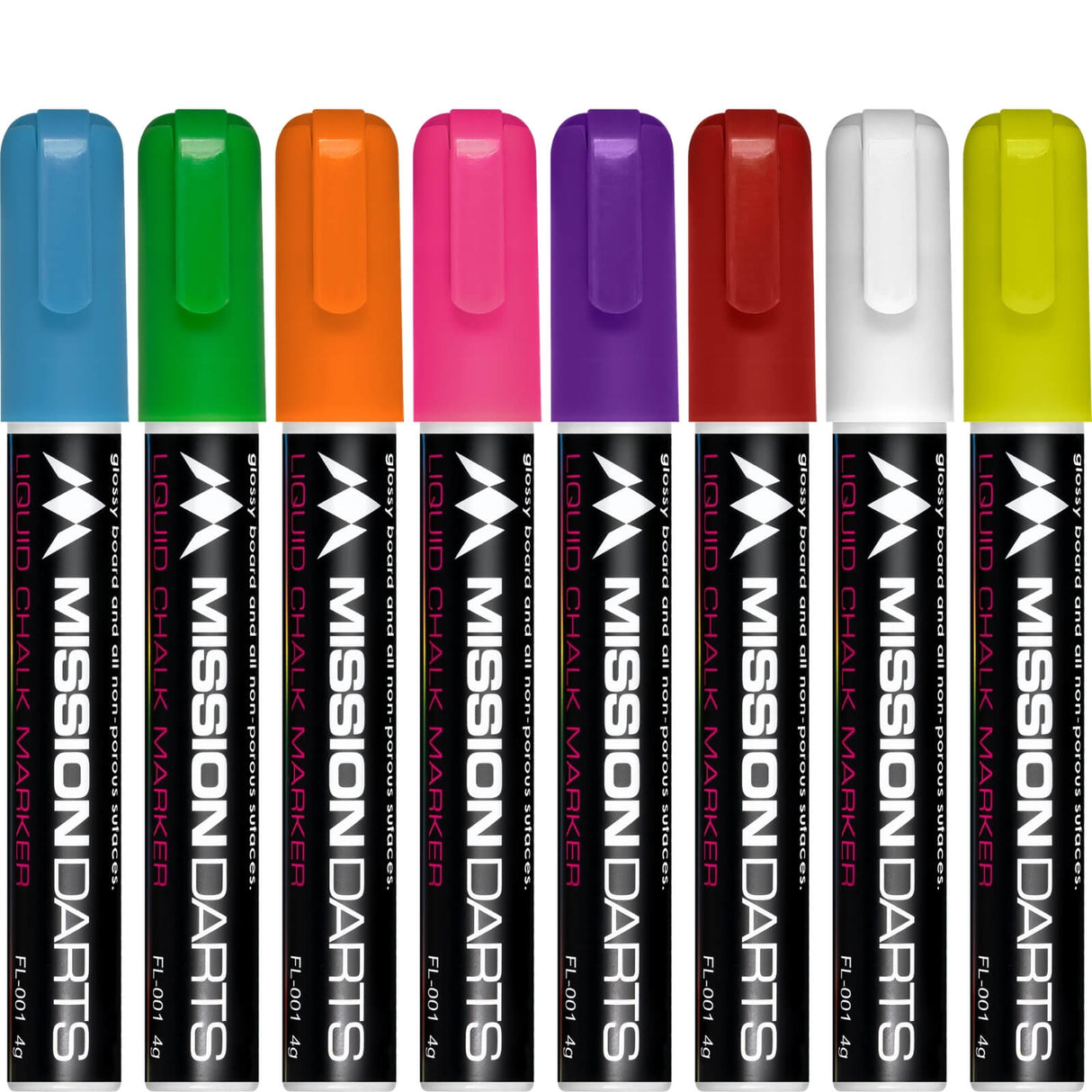 Mission - Liquid Chalk Markers - Pack of 8 - Coloured -
