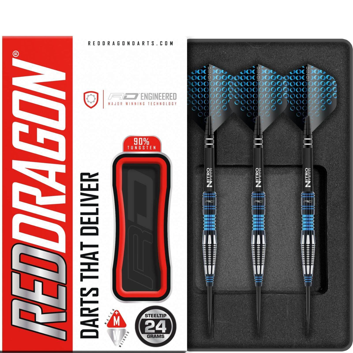 Darts - Red Dragon - Marlin Darts - Steel Tip - 90% Tungsten - 22g 24g 26g 
