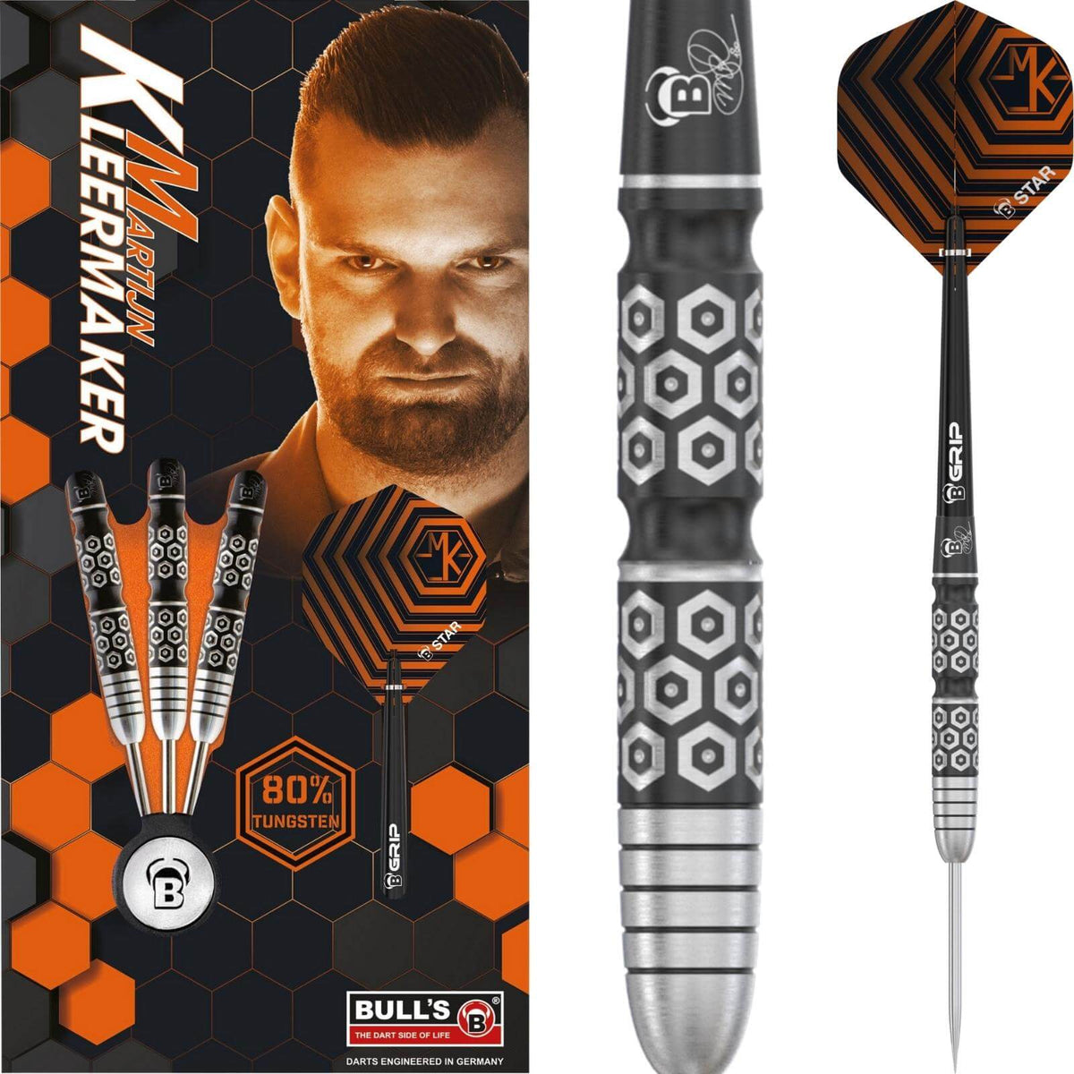 Darts - BULL&#39;S - Martijn Kleermaker Darts - Steel Tip - 80% Tungsten - 21g 23g 25g 