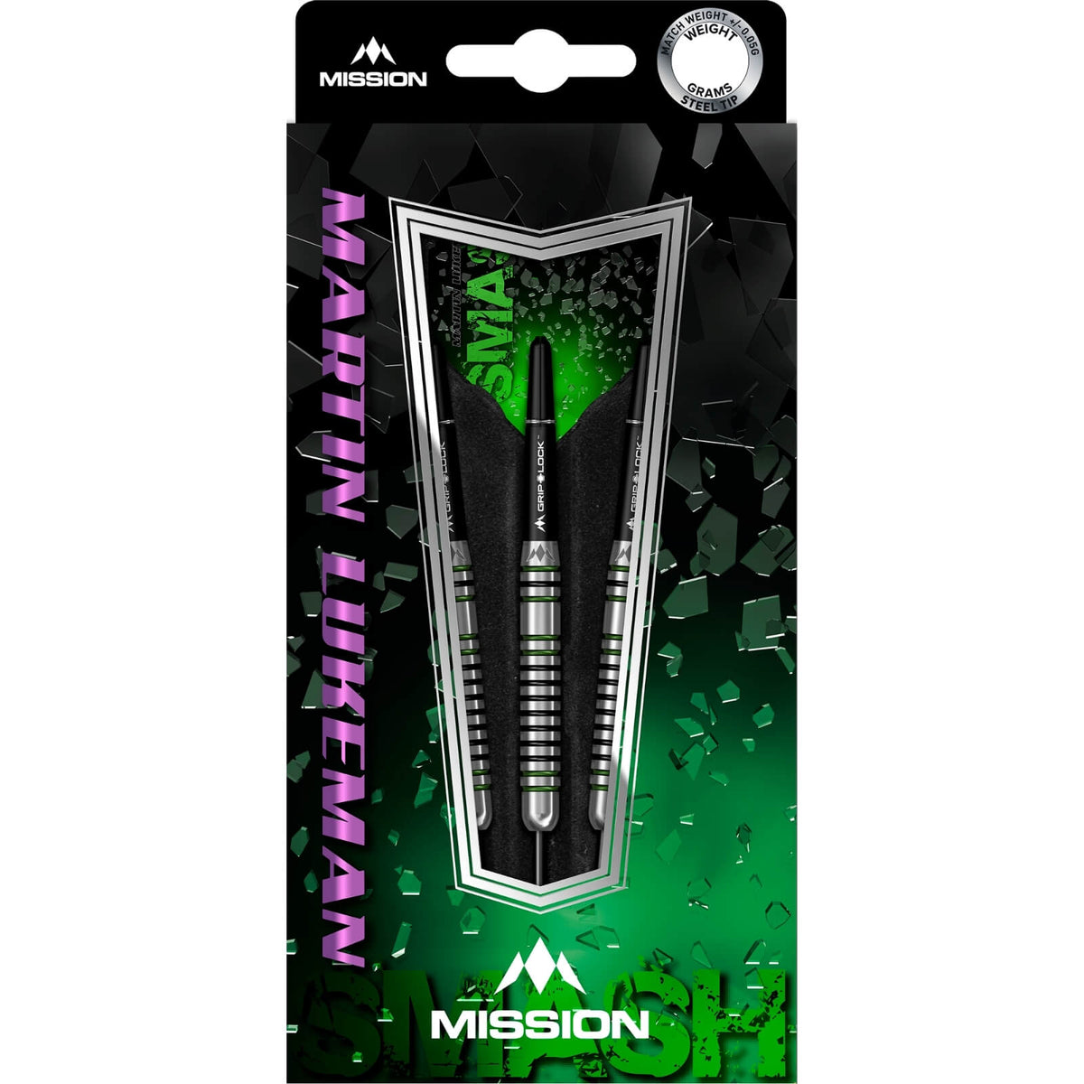Darts - Mission - Martin Lukeman Darts - Steel Tip - 90% Tungsten - 23g 25g 