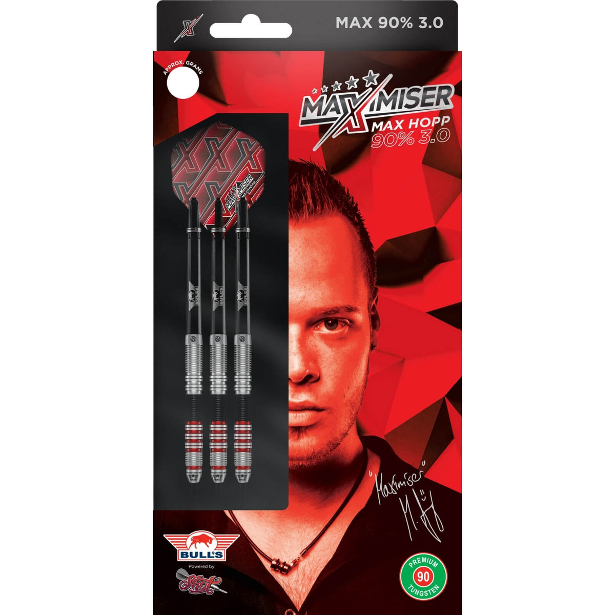 Darts - Bull&#39;s NL - Max Hopp 3.0 Darts - Steel Tip - 90% Tungsten - 22g 23g 24g 