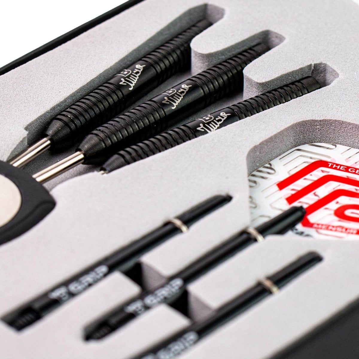 Darts - BULL&#39;S - Mensur Suljovic Black Darts - Steel Tip - 90% Tungsten - 21g 23g 25g 