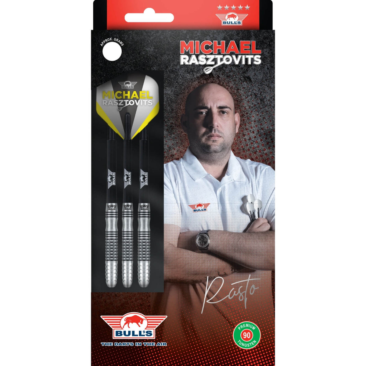 Darts - Bull&#39;s NL - Michael Rasztovits Darts - Steel Tip - 90% Tungsten - 21g 23g 25g 
