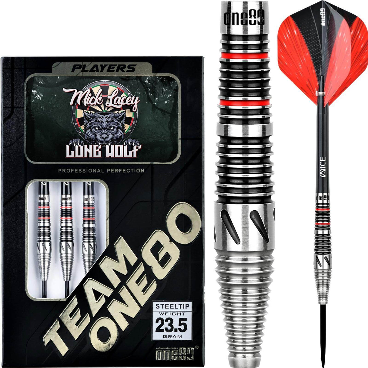 One80 - Mick Lacey Darts - 90% Tungsten - 23.5g -