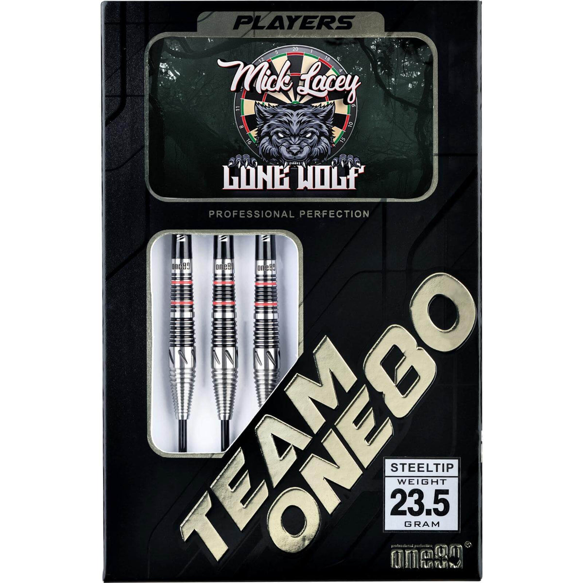Darts - One80 - Mick Lacey Darts - Steel Tip - 90% Tungsten - 23.5g 