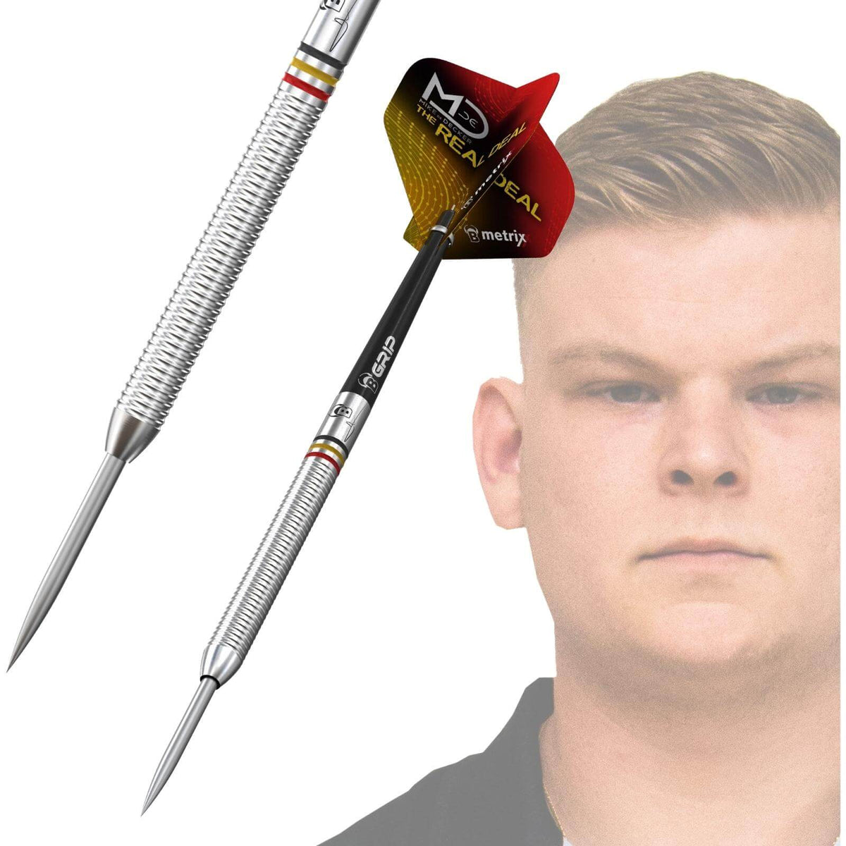 Darts - BULL&#39;S - Mike de Decker Darts - Steel Tip - 90% Tungsten - 22g 24g 