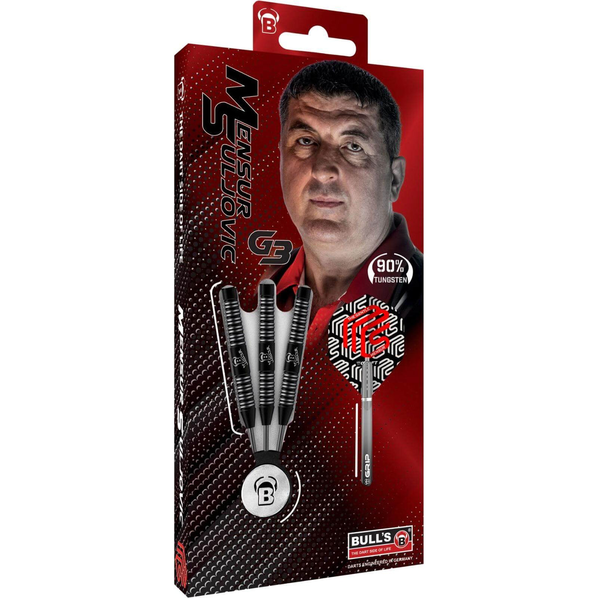 Darts - BULL&#39;S - Mensur Suljovic G3 Darts - Steel Tip - 90% Tungsten - 21g 23g 25g 