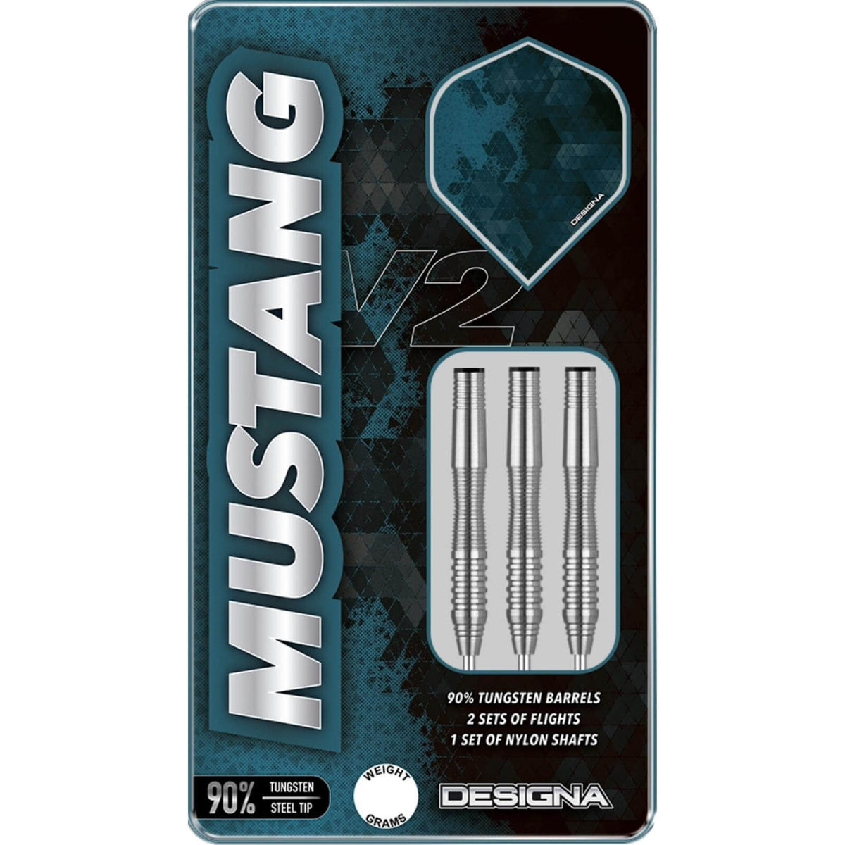 Darts - Designa - Mustang V2 Darts - Steel Tip - 90% Tungsten - 21g 23g 25g 