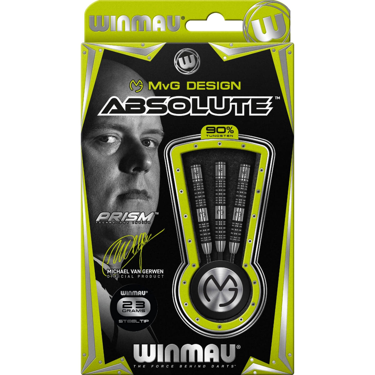 Darts - Winmau - MvG Absolute Darts - Steel Tip - 90% Tungsten - 22g 23g 24g 