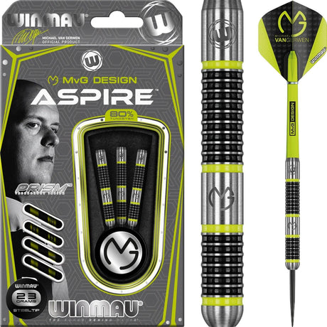 Winmau - MvG Aspire Darts - 80% Tungsten - 21g 22g 23g 24g 25g 26g -