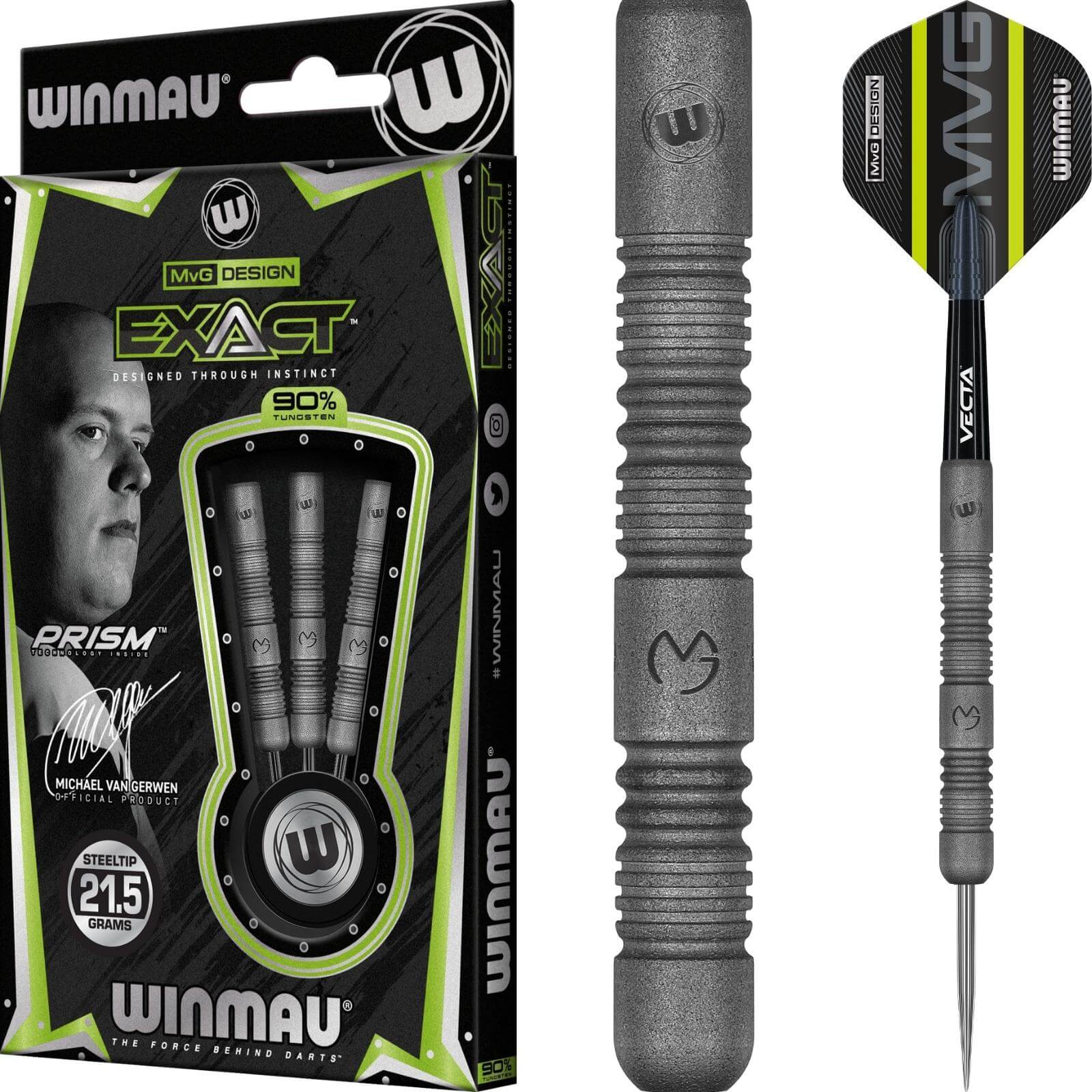 Darts - Winmau - MvG Exact Darts - Steel Tip - 90% Tungsten - 21.5g 23g 24g 25g 