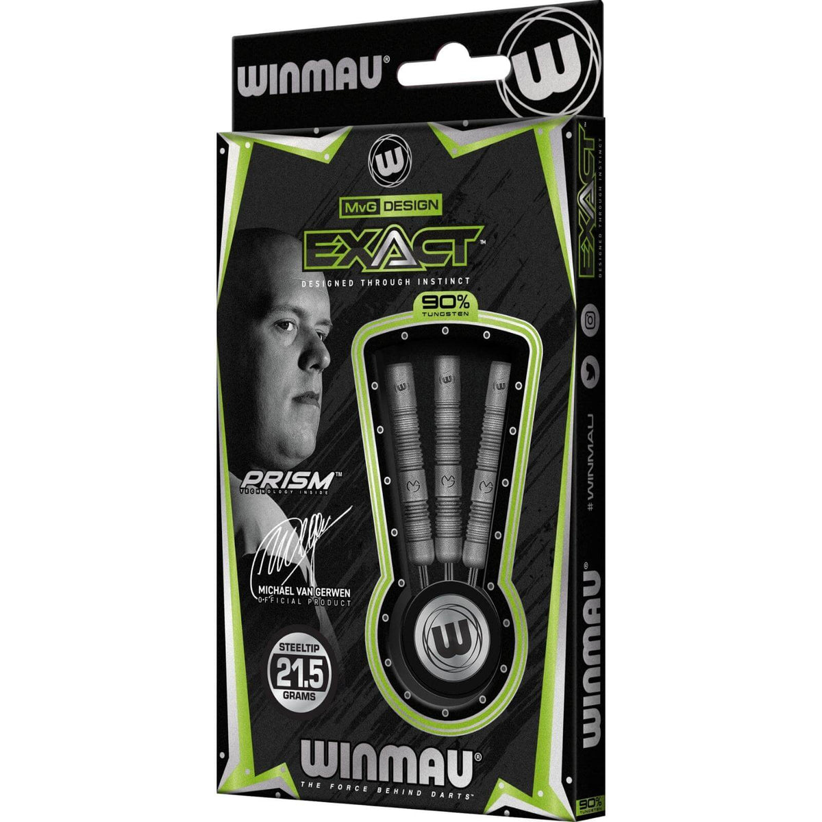Darts - Winmau - MvG Exact Darts - Steel Tip - 90% Tungsten - 21.5g 23g 24g 25g 