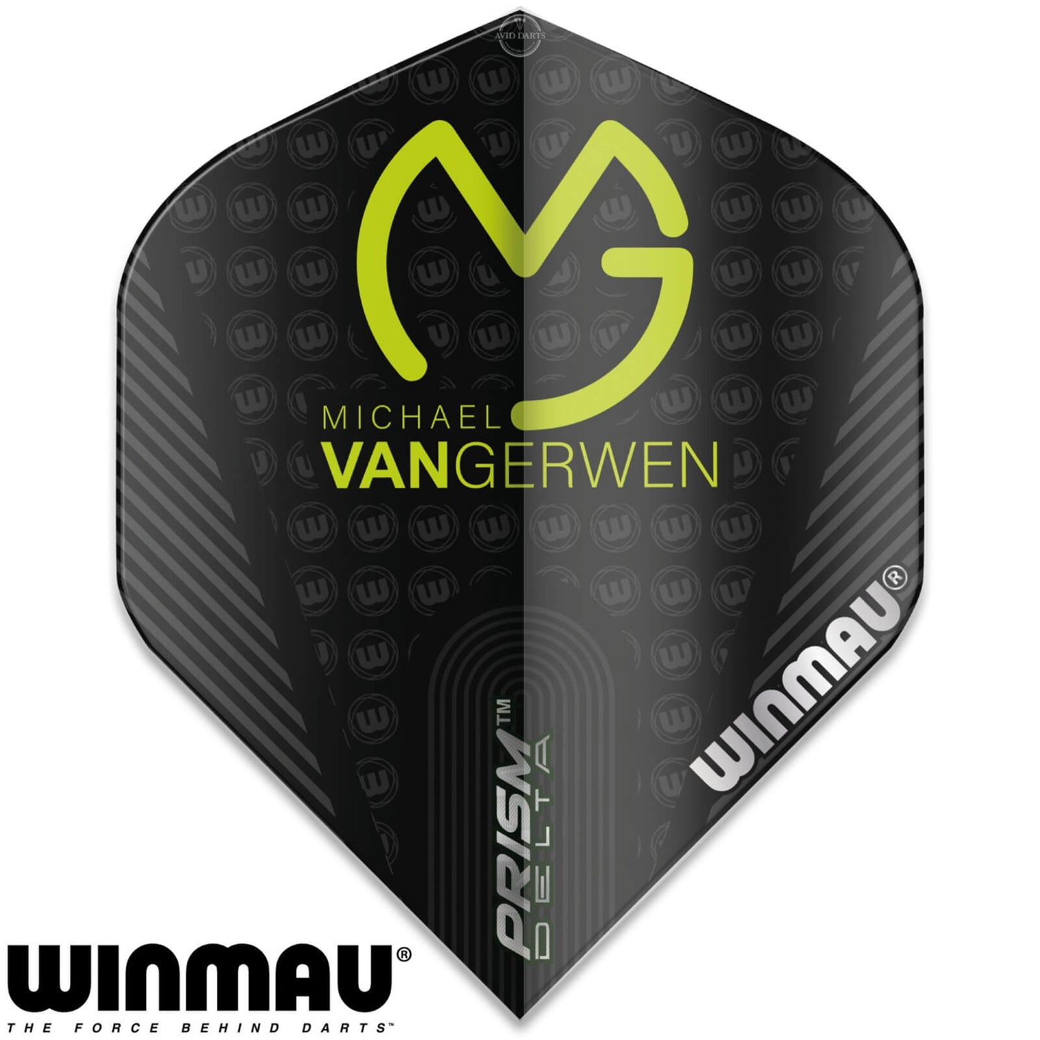 Winmau - MvG Prism Delta - Big Wing Dart Flights - Black